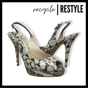 Jimmy Choo Clue Peeptoe Slingback Heels